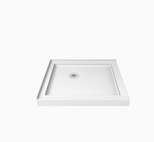 Load image into Gallery viewer, DreamLine SlimLine White 36-in W x 36-in L with Back Drain Acrylic Shower Base