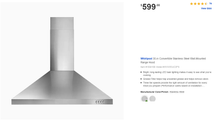 Load image into Gallery viewer, Whirlpool 30-in Convertible Stainless Steel Wall-Mounted Range Hood