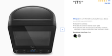 Load image into Gallery viewer, Whirlpool 0.5-cu ft 750-Watt Countertop Microwave (Black)
