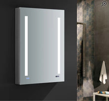 Load image into Gallery viewer, 36” Tiempo Recessed or Surface Mount Framed Medicine Cabinet with 4 Shelves and LED Lighting (Quantity 2)