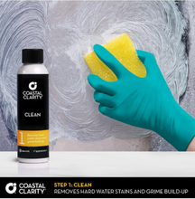 Load image into Gallery viewer, Coastal Clarity Restoration Kit - Soap Scum Remover, Water Repellent, and Shower Glass Cleaner, Three-Step System
