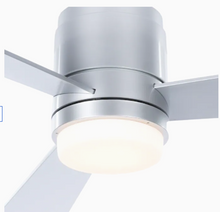 Load image into Gallery viewer, Fanimation Studio Collection All-Weather Pylon 48-in Silver LED Indoor/Outdoor Ceiling Fan with Remote (3-Blade)
