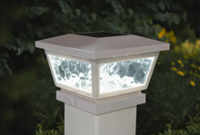 Load image into Gallery viewer, Classy Caps (Fits Common Post Measurement: 5-in x 5-in; Actual: 5-in x 7-in x 7-in) Fairmont Solar LED Plastic Deck Post Cap
