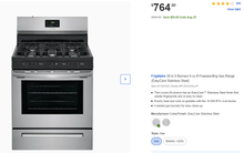 Load image into Gallery viewer, Frigidaire 30-in 5 Burners 5-cu ft Freestanding Gas Range (EasyCare Stainless Steel)

