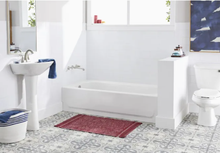 Load image into Gallery viewer, Mansfield 30-in W x 60-in L White Porcelain Enameled Steel Rectangular Left Drain Alcove Bathtub
